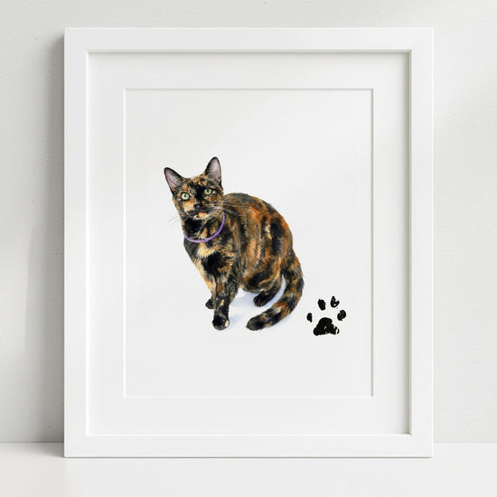 Custom Pet Portrait, Hand-Drawn Watercolor, Cat Drawing From Photo, Dog Portrait