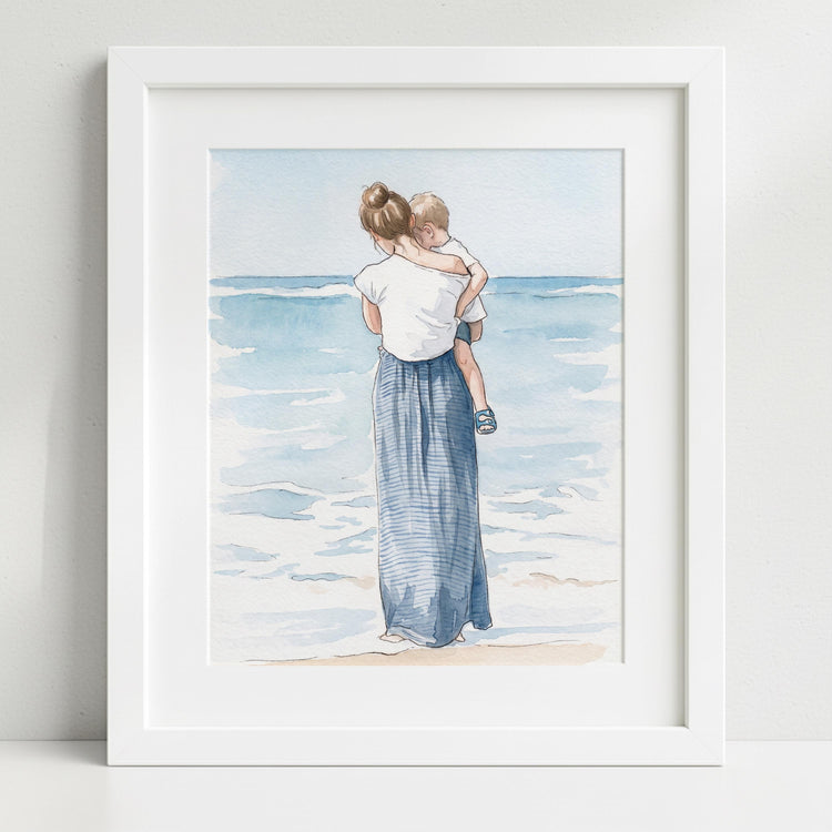 Custom Personalised Family Portrait – Watercolour Style, Wedding Portrait, Painting from Photo, Wife Husband Gift, Valentines Day Gift