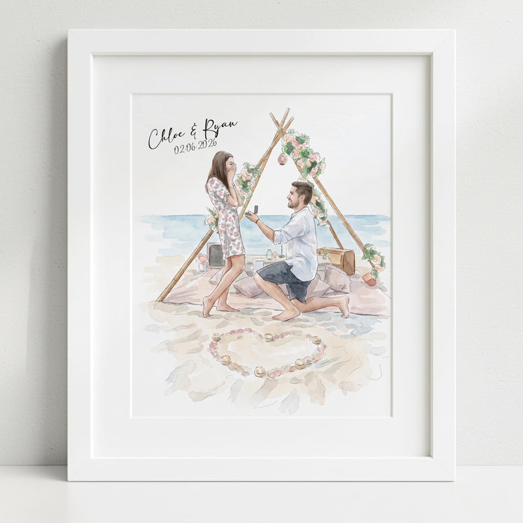 Best Friend Gift, Custom Portrait, Painting from Photo, Friends Prints, Birthday Gift for Her, Unique Gift for Him, Hand Drawn Illustration
