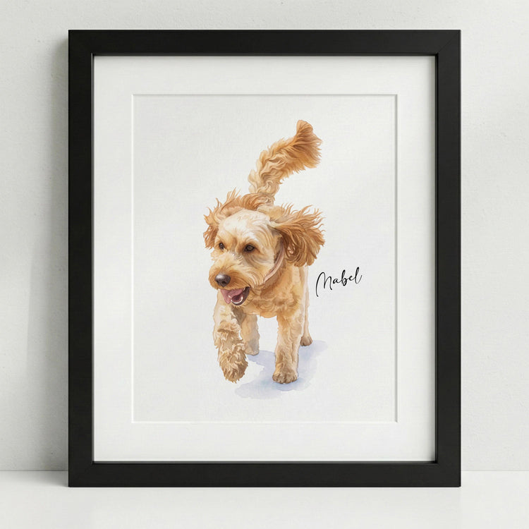 Custom Hand-Drawn Watercolor Portrait, Gift for Her, Couple Proposal Drawing, Boyfriend Gift, Pet Portraits