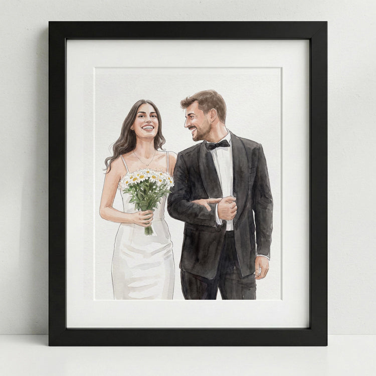 Best Friend Gift, Custom Portrait, Painting from Photo, Friends Prints, Birthday Gift for Her, Unique Gift for Him, Hand Drawn Illustration